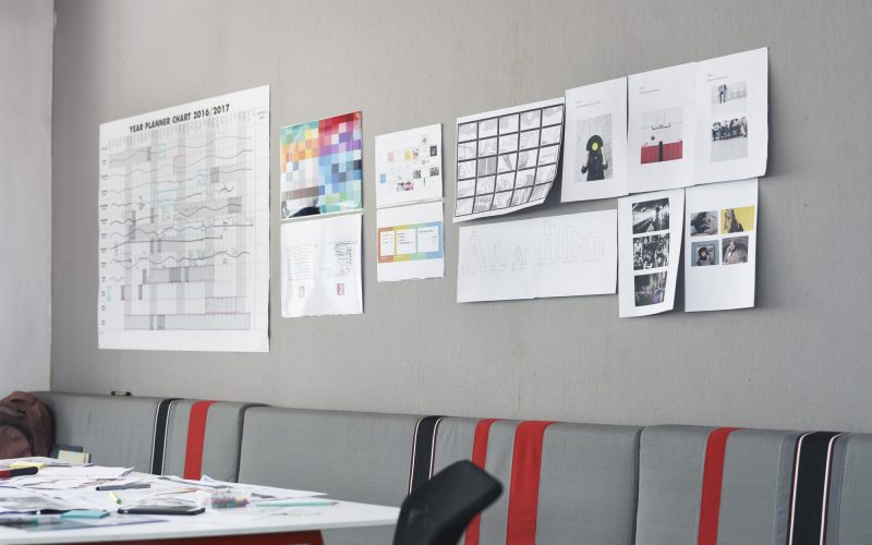 Startup Business Board Showing Task Strategy Plan Mission